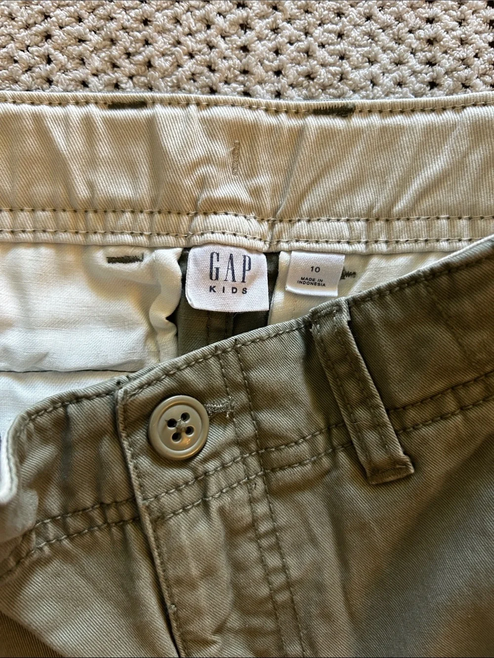 Boy’s GAP Olive Cargo Shorts - Classic Utility Style